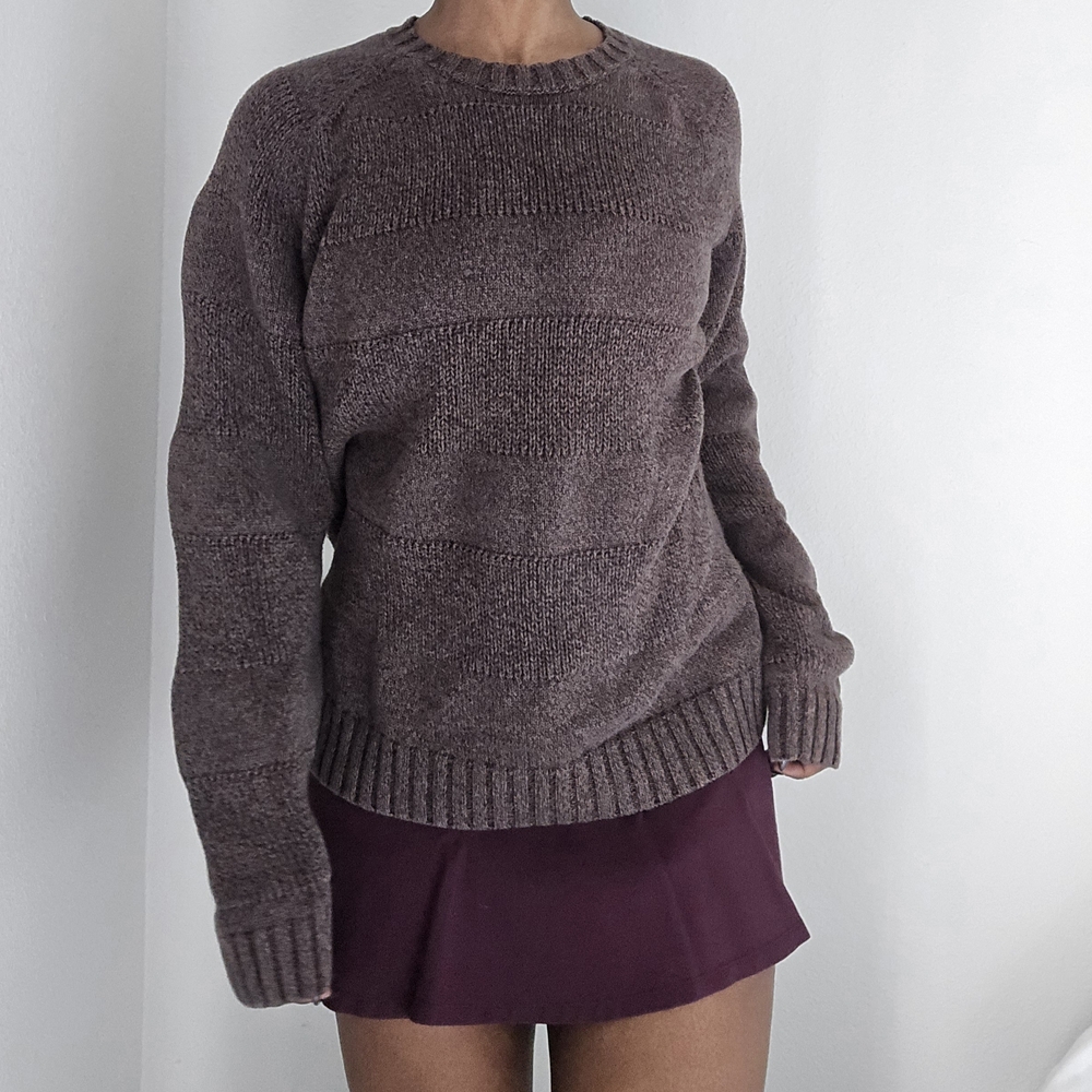 Vintage Timberland Women's Brown Crew Neck Sweater